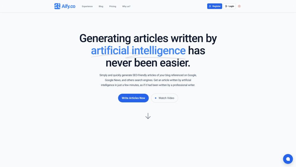 Aify.co: AI Tool for Quick, SEO-Friendly Articles