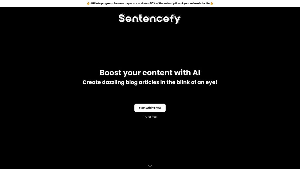 Sentencefy: Transform Ideas into Blog Posts with Ease - AI Tool Revolutionizing Blogging