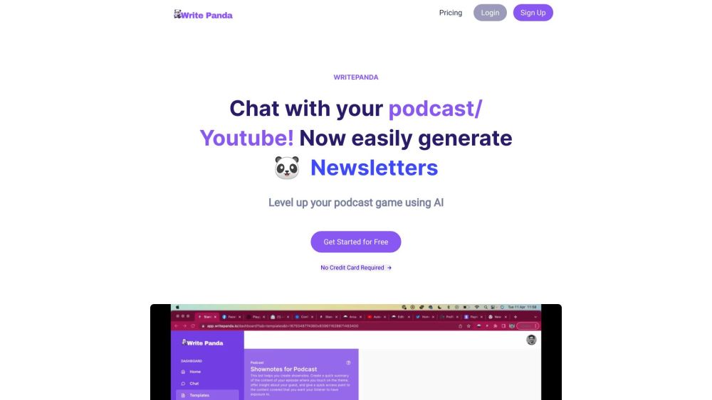 Write Panda: AI Tool for Podcasters