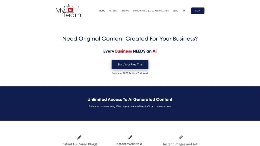 MyAiTeam: AI Tool for Better Copy - Generate Original Content, Blogs, Website & Ad Copy