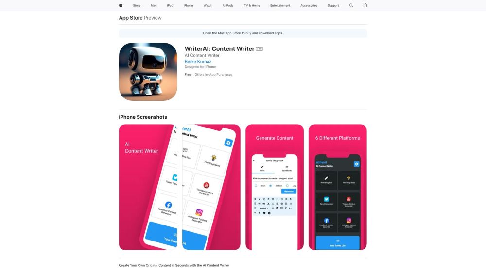 WriterAI: AI Tool for Effortless Content Generation