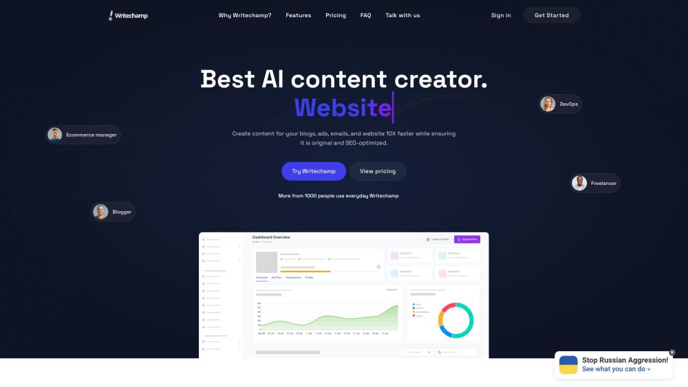 Writechamp - AI Tool for Faster Content Creation