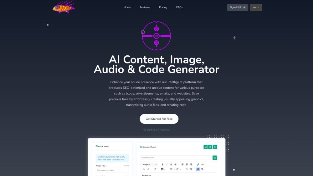 Sly Fish AI: Cutting-edge AI Tool for Content Creation