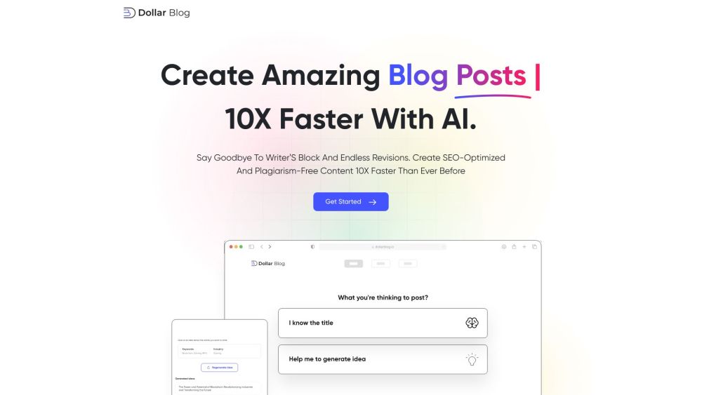 Dollar Blog: AI Tool for 10x Faster Blog Posts