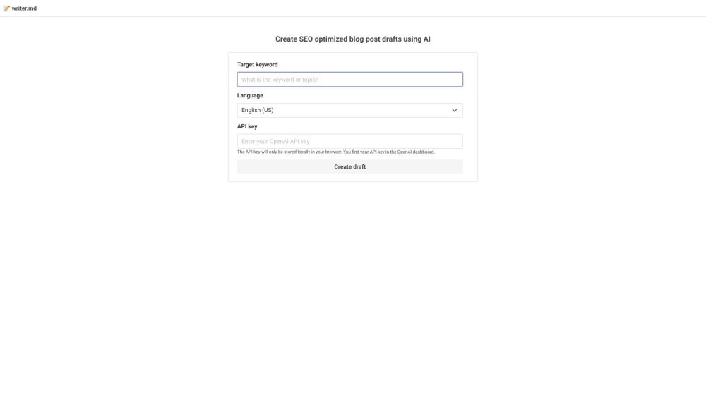 Writer AI: Effortless AI Tool for SEO Blog Drafts