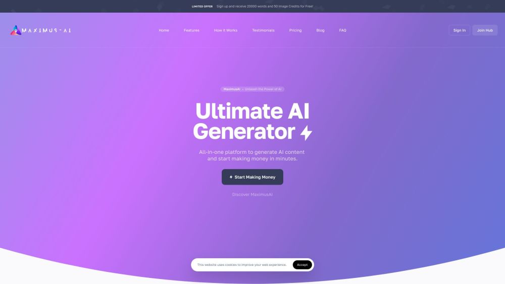 Maximus AI: Unlock AI's power, create captivating content!