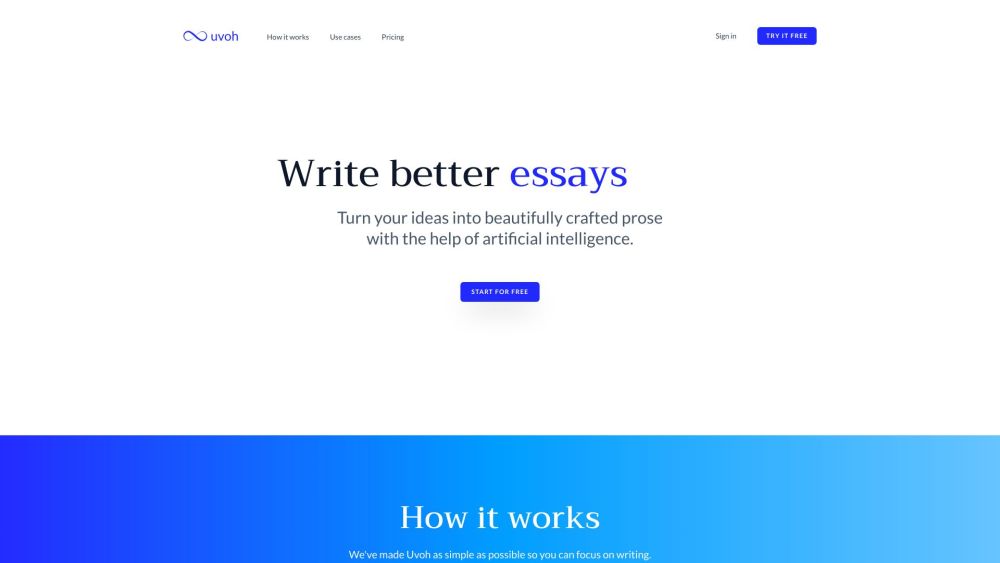 Uvoh: AI Writing Tool for High-Quality Content