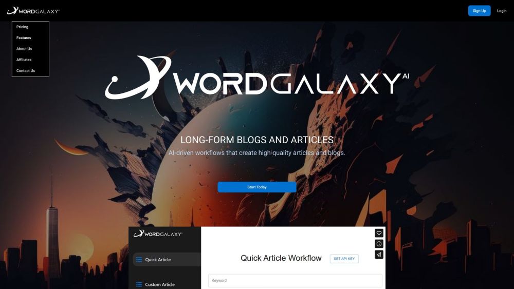 Wordgalaxy: AI Tool for High-Quality, Optimized Content