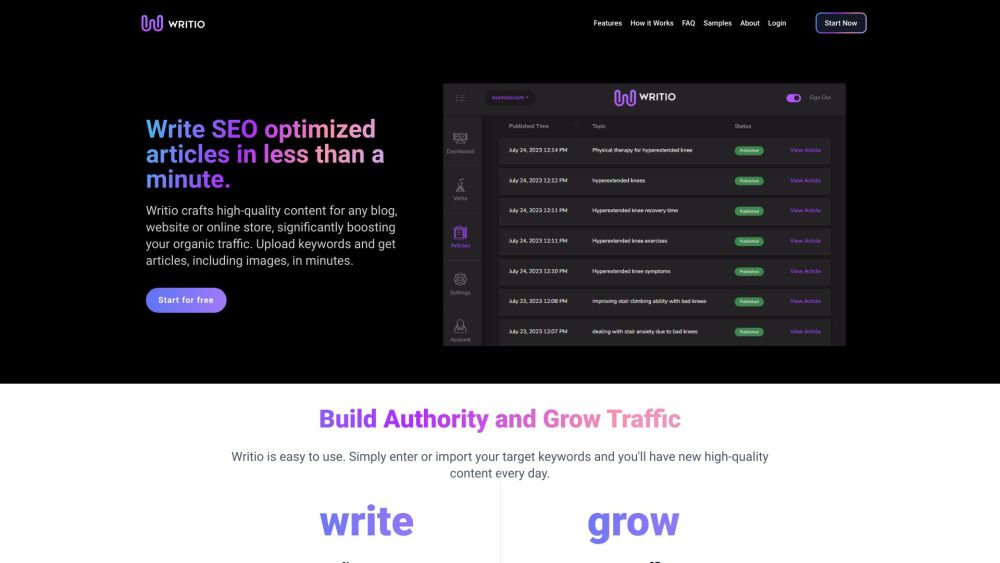 Writio: AI tool crafts high-quality content for blogs