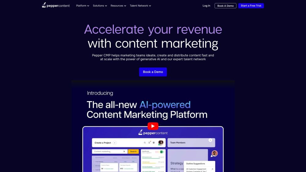 Pepper Content: AI Tool for CMOs & Businesses