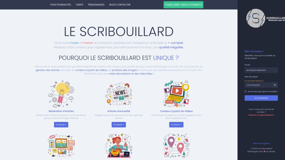 Le Scribouillard: AI-powered French Writing Tool