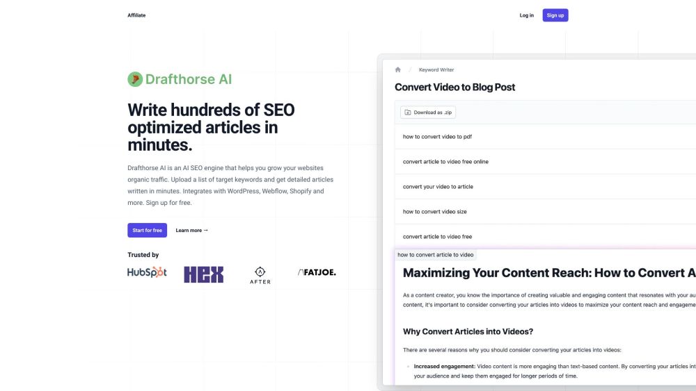 Drafthorse AI: AI SEO Engine & Content Tool