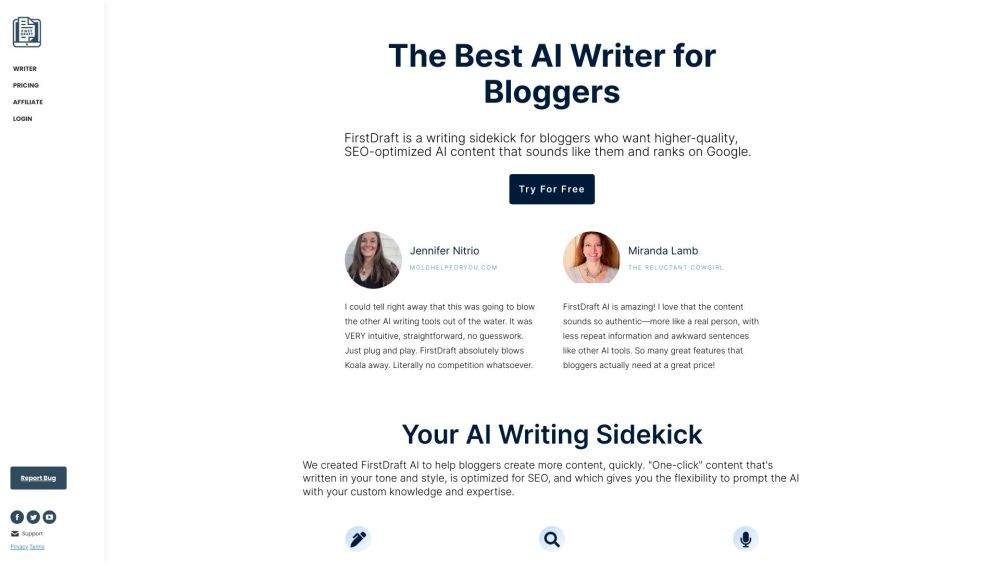 FirstDraft AI: AI Writer for Bloggers