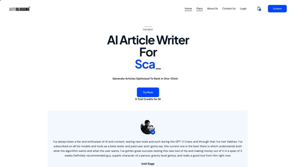 Autoblogging.ai: AI Tool for Article Writing & Ranking