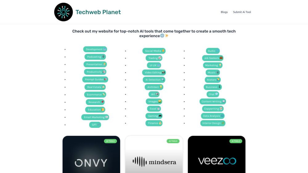 Techweb Planet: Best AI Tools Across Categories