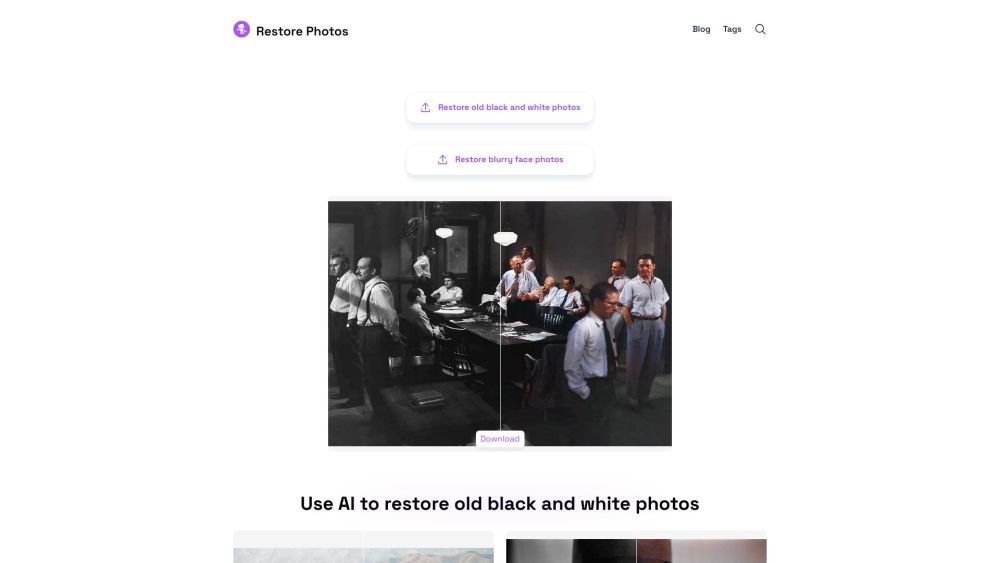 Restore Photos: AI Tool for Restoring Old & Blurry Images