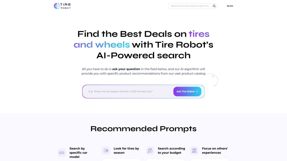 Tire Robot: AI Tool for Tires, Wheels, Deals