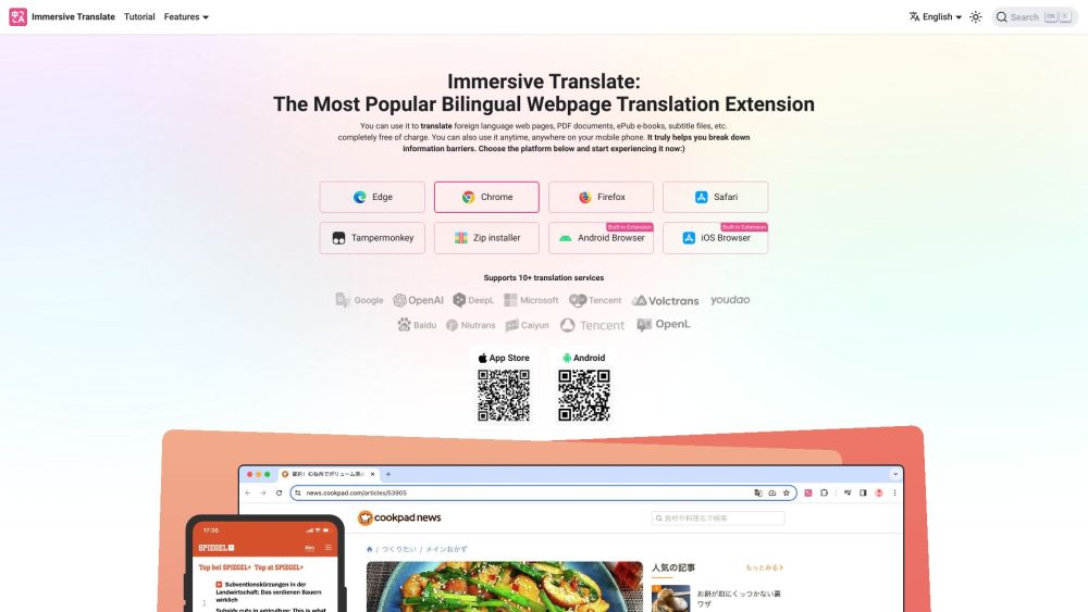 Immersive Translate: AI Tool for Webpage & Document Translation