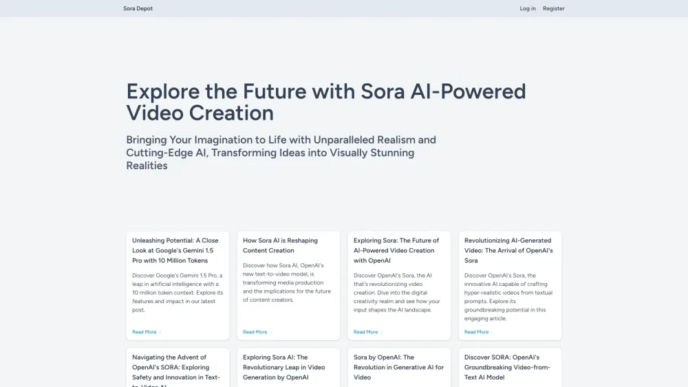 Sora Depot: AI Tool for Video Creation