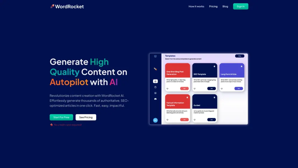 WordRocket AI: AI Tool for Optimized Blog Posts