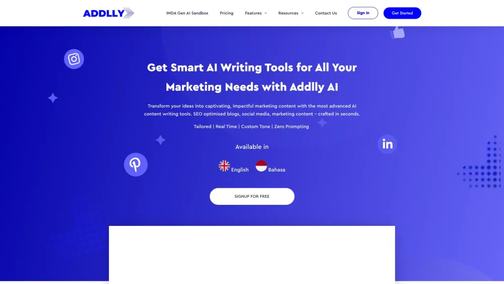 Addlly AI: Empowering businesses with AI tools