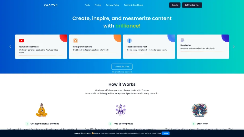 Zaayve AI: Unlock Creativity with 170+ AI Tools