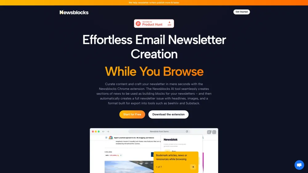 Newsblocks: Effortless Email Newsletter Creation While You Browse - AI Tool