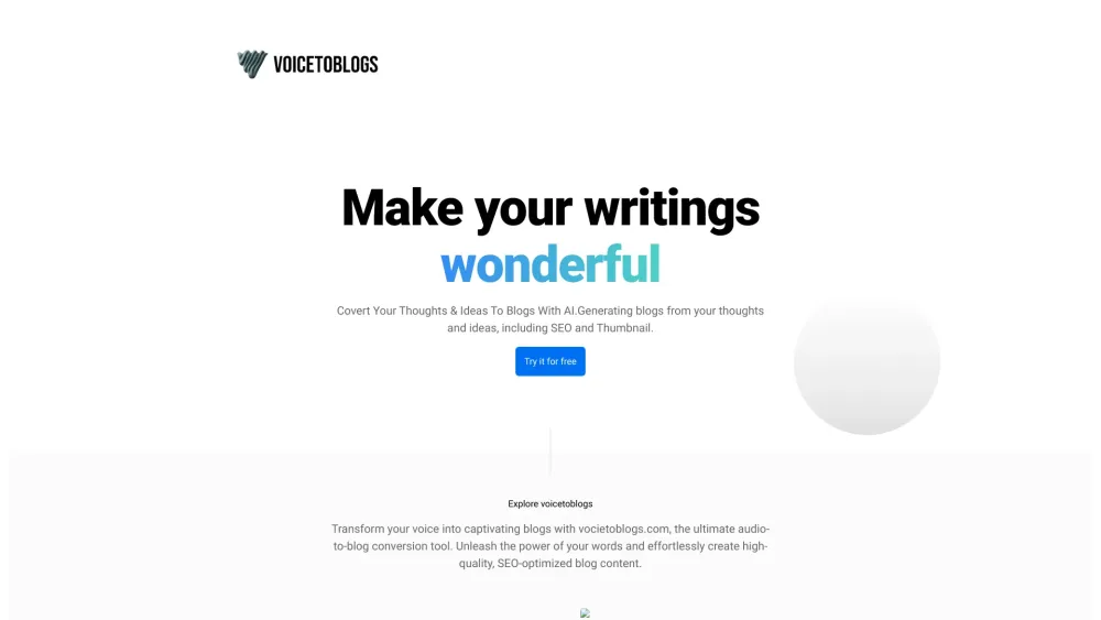 VoiceToBlogs: AI Tool for Voice to Blog Conversion