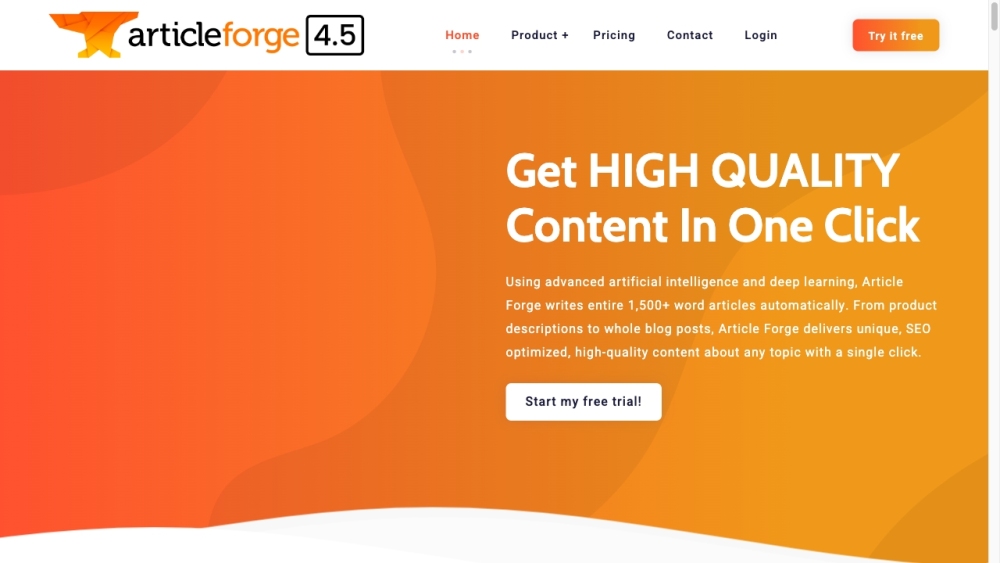 Article Forge: AI Tool for High-Quality Articles