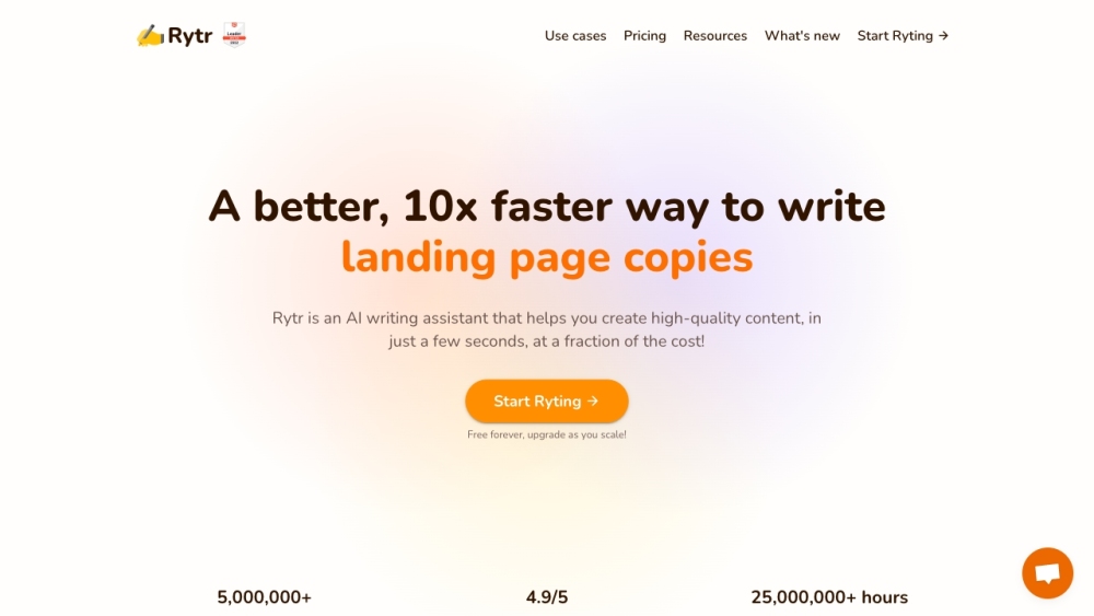 Rytr - Best AI Writer, Content Generator & Writing Assistant Website screenshot