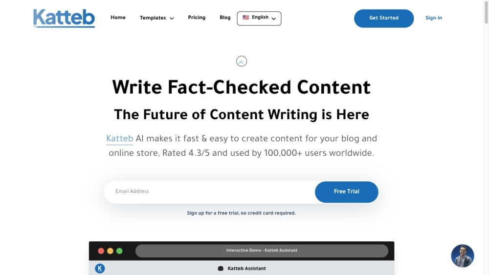 Katteb: AI Tool for High Credibility Content (40 letters)