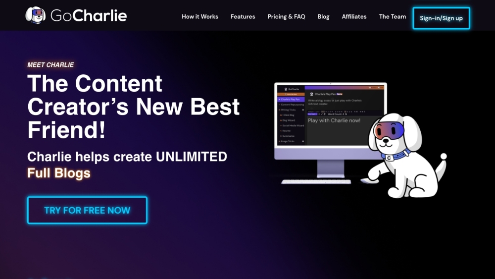 GoCharlie: AI Marketing Assistant & Content Generation Tool