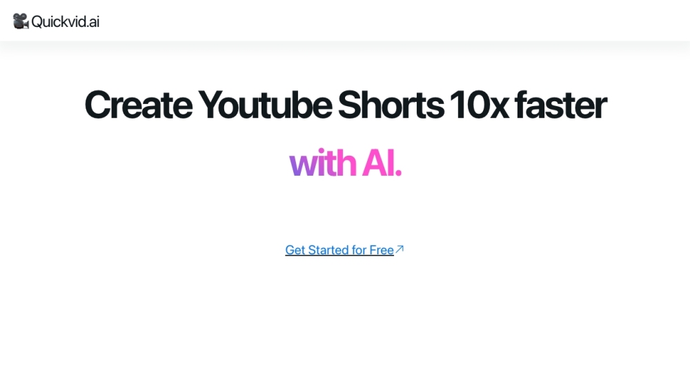 QuickVid: AI Tool for YouTube Shorts