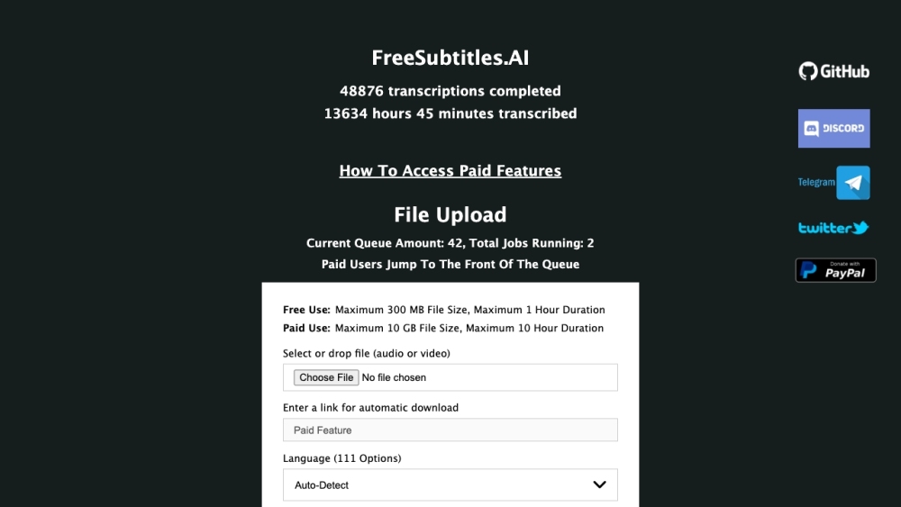 FreeSubtitles.AI: The Ultimate AI Tool for Effortlessly Transcribing Audio and Video Files