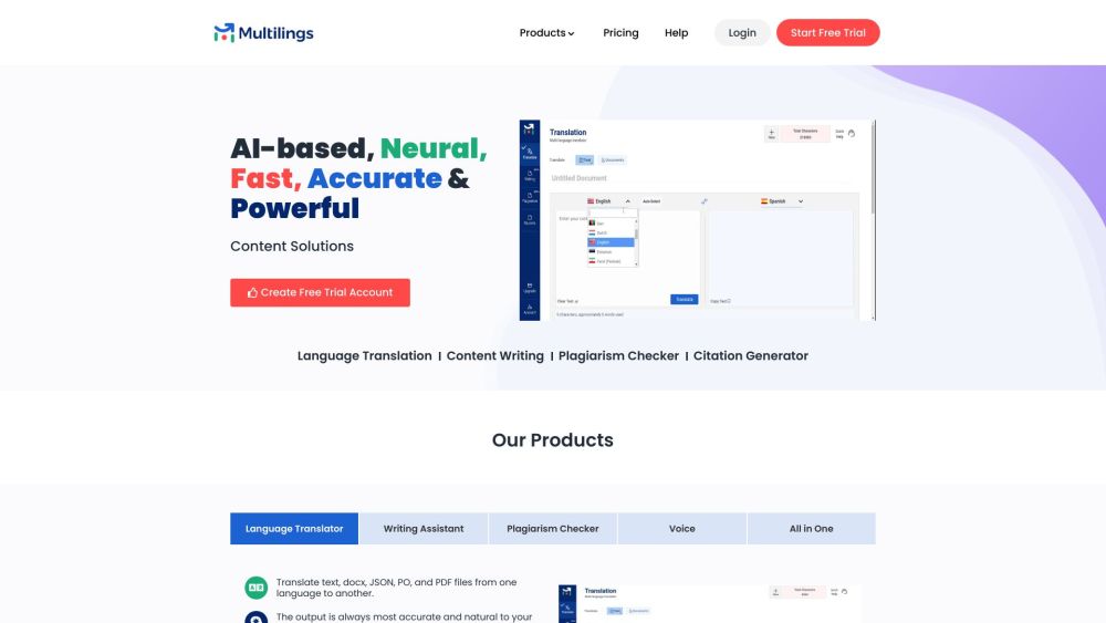 Multilings: AI Tool for Content Production & Translation