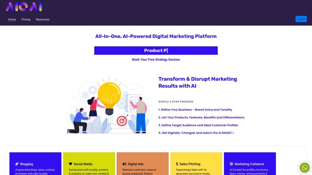 Aioai: Transform & Disrupt Marketing Results with AI Tool