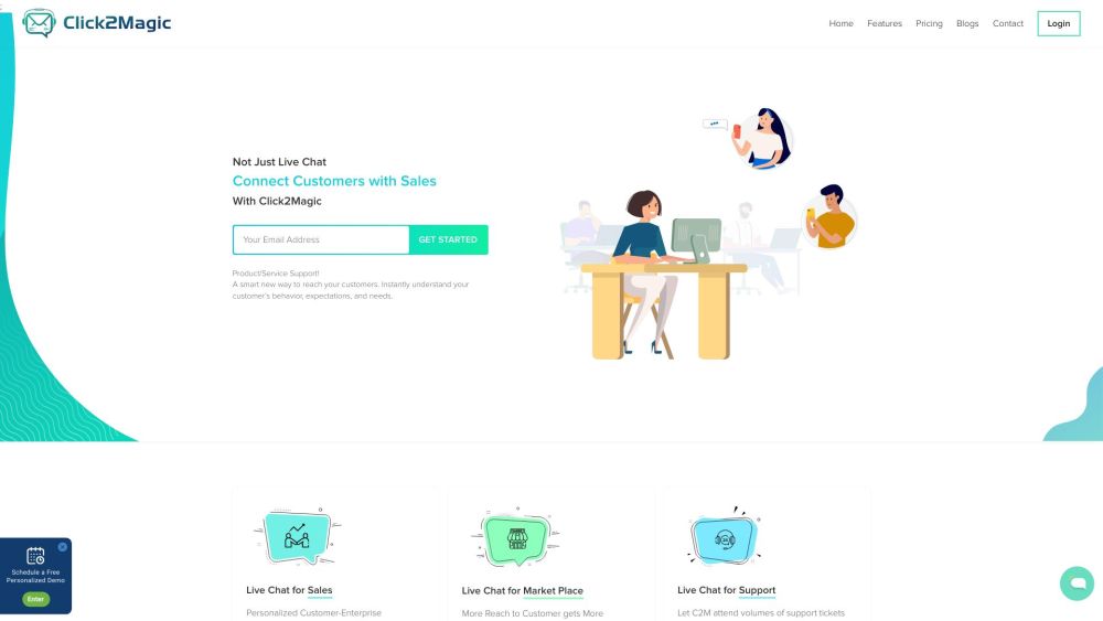 Click2magic: AI Tool for Enterprise Live Chat Software