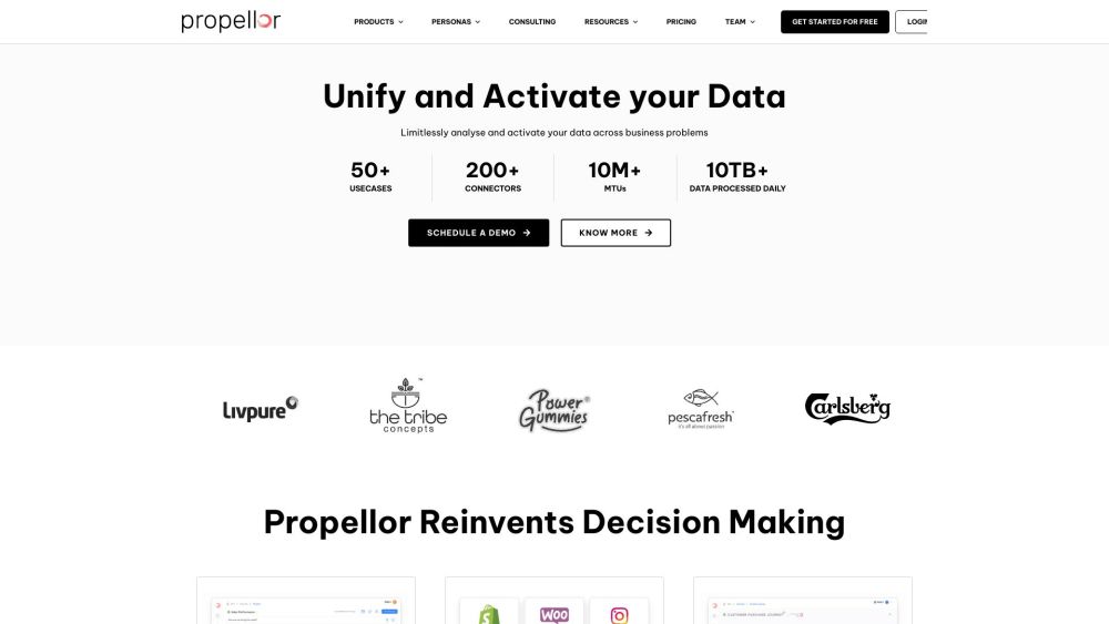 Propellor: Unify & Activate Data. AI Tool for Limitless Analysis & Activation.