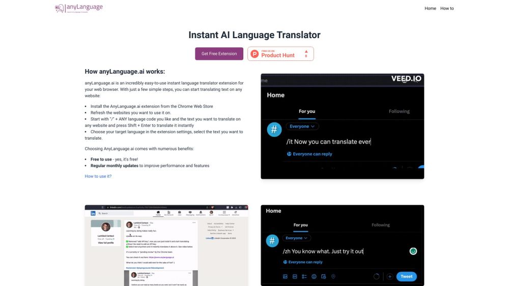 AnyLanguage.ai: AI Translator Extension for Web