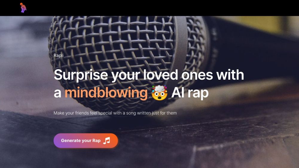 Rapli: AI ToolCrafts Personalized Rap Songs In 2 Minutes