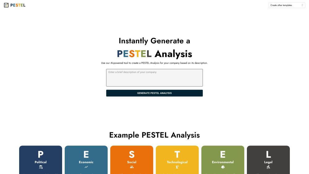 AI PESTEL Analysis Generator: AI Tool for Business