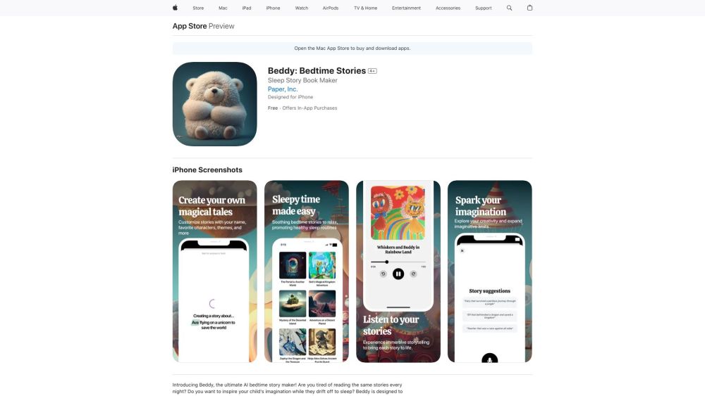 Beddy: AI Bedtime Story Creator - Magical AI Tool