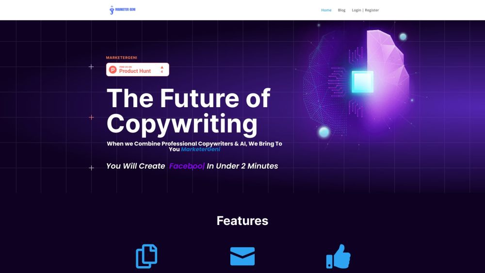 MarketerGeni: AI Copywriting Tool - Create High-Quality Copy