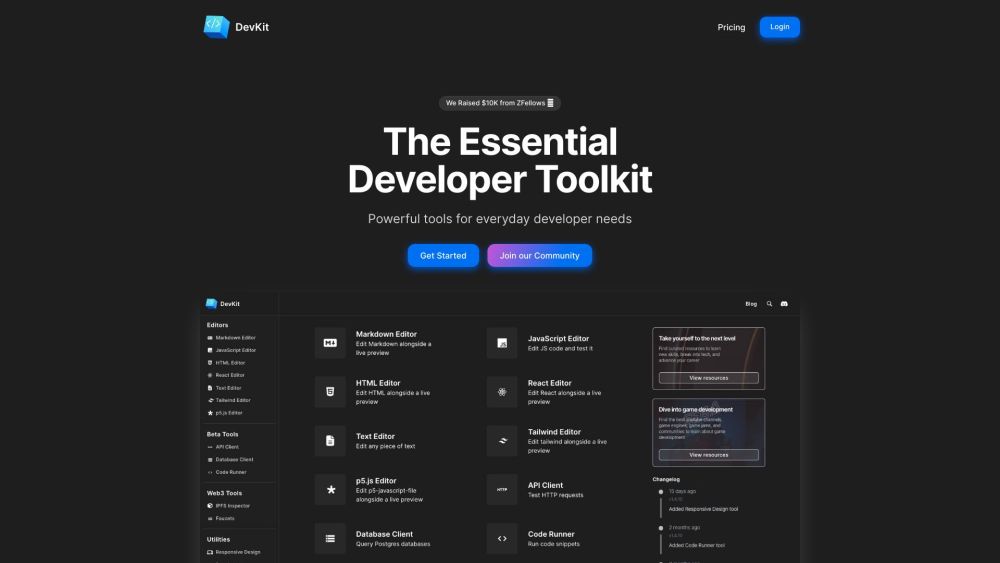 DevKit: Essential AI Tool for Developers – Boost Productivity with DevGPT, API Testing & Code Generation. Trusted by 20,000+ Devs.