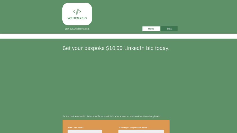 WriteMyBio: AI Tool for Professional LinkedIn Bios