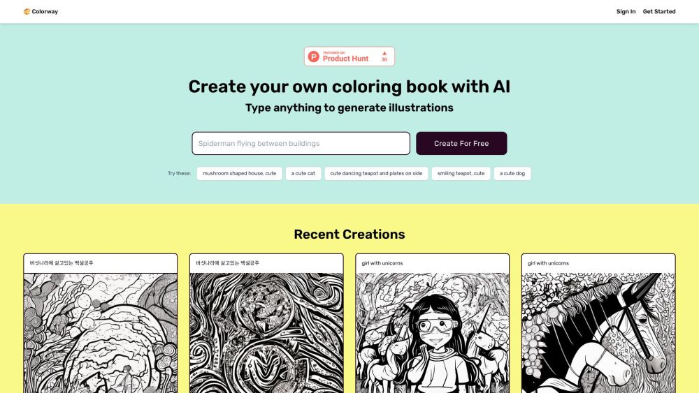 Colorway AI: AI Tool for Unique Coloring Book Images