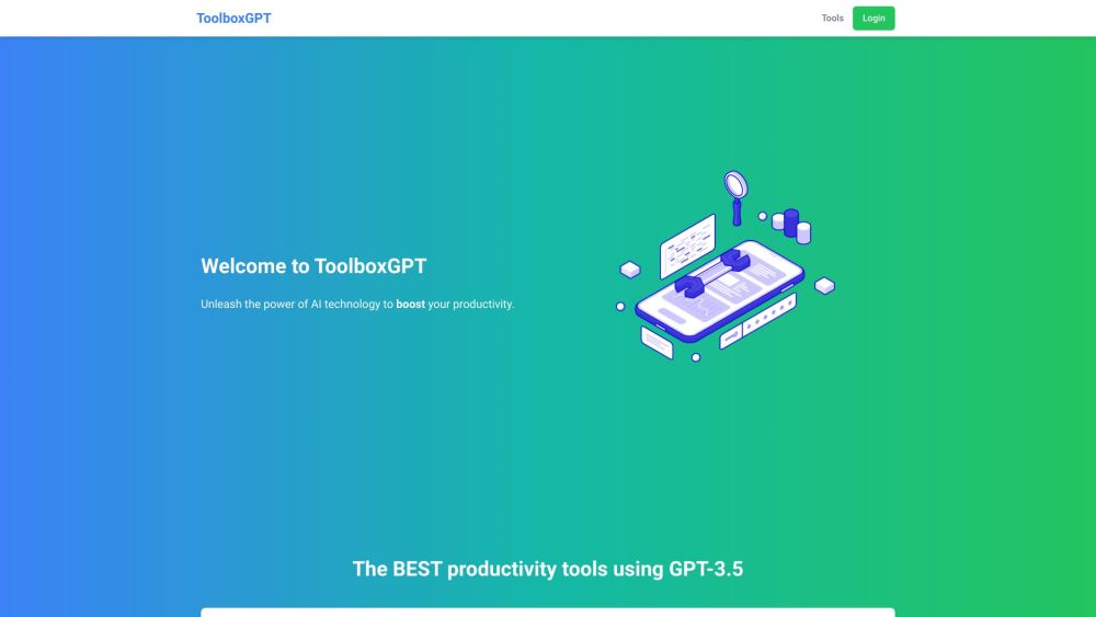 ToolboxGPT: AI Tool for Productivity