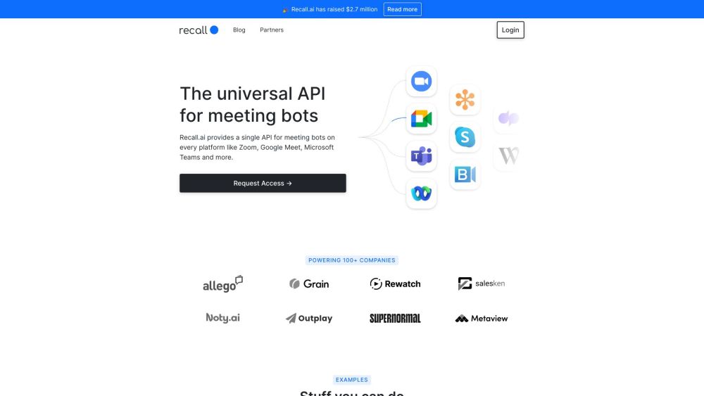 Recall.ai: AI Tool for Real-time Meeting Data