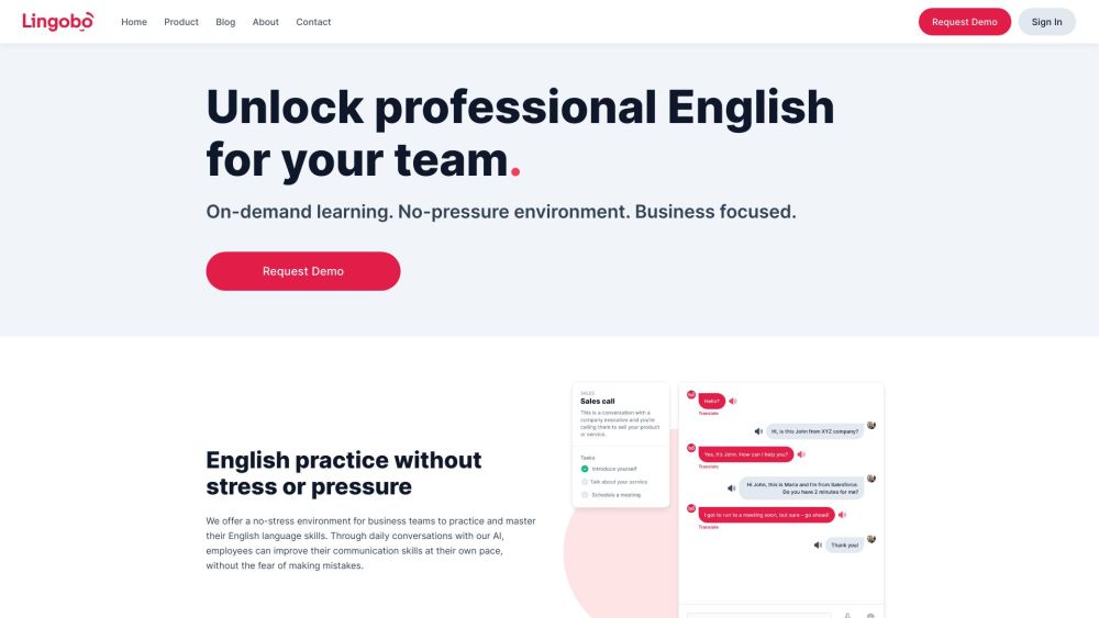 Lingobo: English Training AI Tool