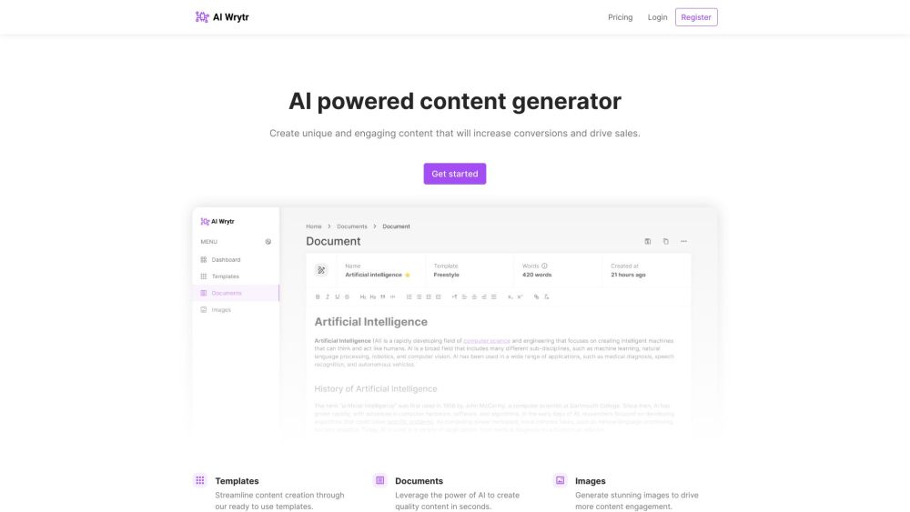 AI Wrytr Powered By Amraks Technologies: AI Tool for Business